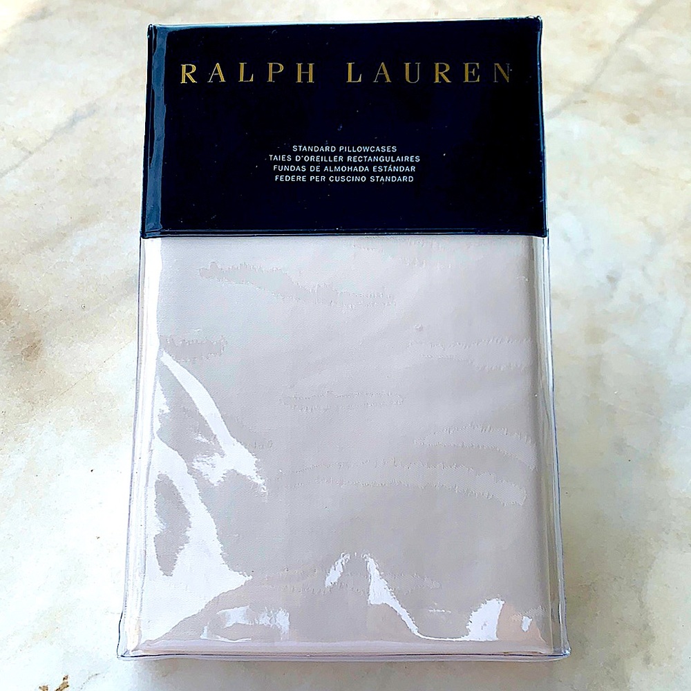 RALPH LAUREN OLIVIA CREAM STANDARD PILLOWCASES